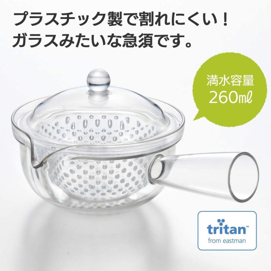 曙産業 ティーポット 横手 急須タイプ L 日本製 透明でお茶の出具合がよく見える ステンレスメッシュ