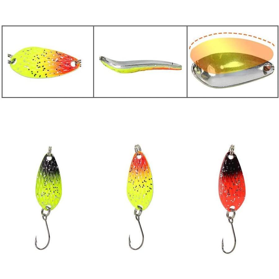 ブランドのギフト スプーン ルアー スパンコール釣りル 12個セット 釣り用ルアーキット 管釣り 渓流釣り トラウト ニジマス イトウ ブラウン イワナ ヤマ Simbcity Net