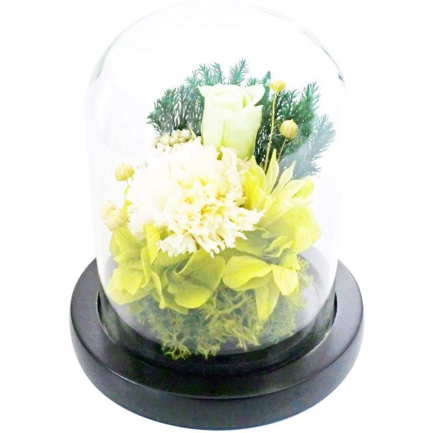 大切な プリザーブドフラワー仏花 お供え花 お仏壇用 ガラスドームアレンジメント 清華 C 仏具セット Sustentec Com Br