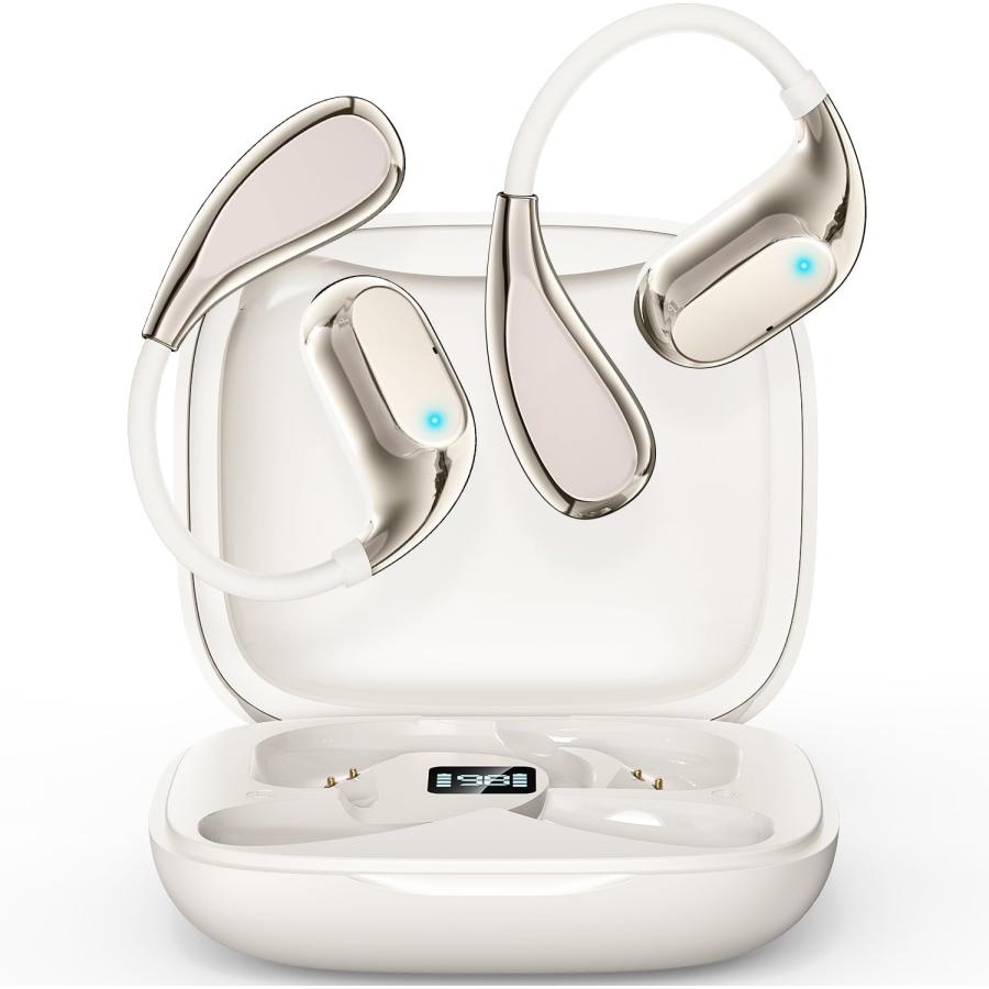 2025新登場】骨伝導ワイヤレスイヤホン イヤーカフ型 軽量 小型 マイク