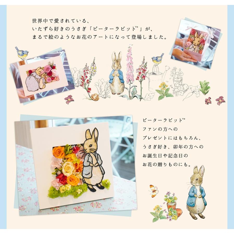 プリザーブドフラワー ピーターラビットフラワー壁掛け ギフト スタンド インテリア 花 プレゼント 誕生日 義母 うさぎ 母の日 父の日 Peter Kabekake Rectangle プリザーブドフラワー動物のお花屋 通販 Yahoo ショッピング