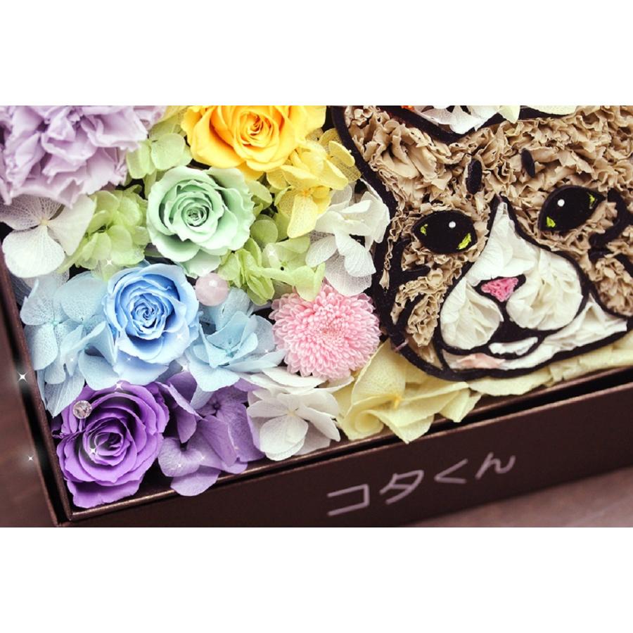 虹の橋BOX プリザーブドフラワー ギフト オーダーメイド 名入れ 花