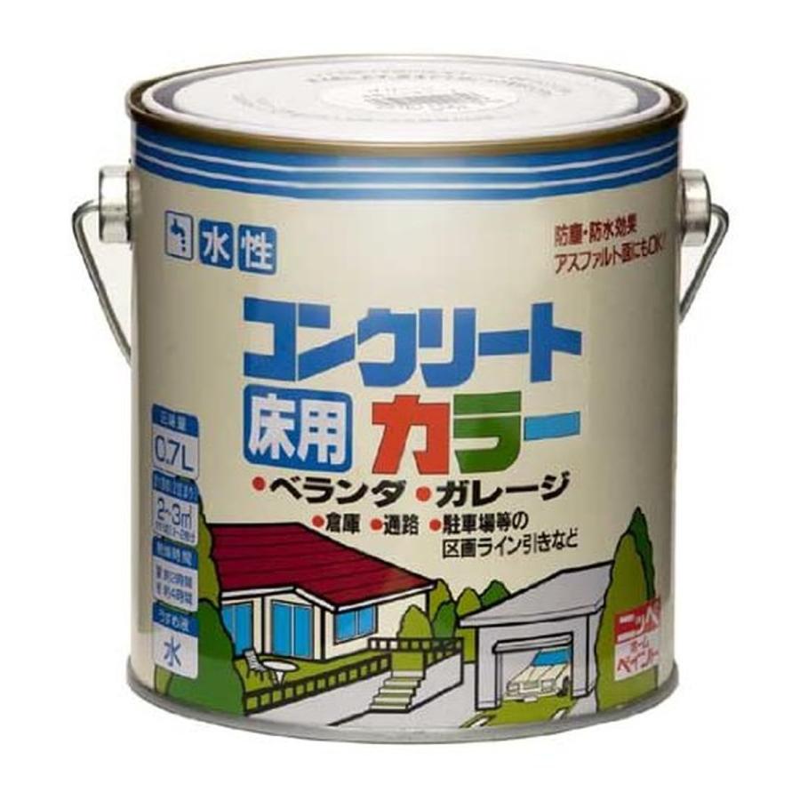 ニッペ ペンキ 塗料 水性コンクリートカラー 0.7L ホワイト 水性 つや