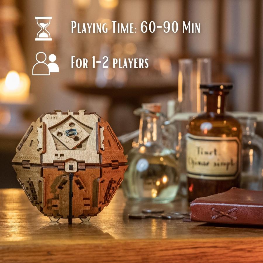 Puzzle Potato - 哲学者の石 - 脱出部屋ゲーム - 木製パズルボックス - 3D頭の体操パズル - 宝箱 (フラメルと賢者の石) |  | 01