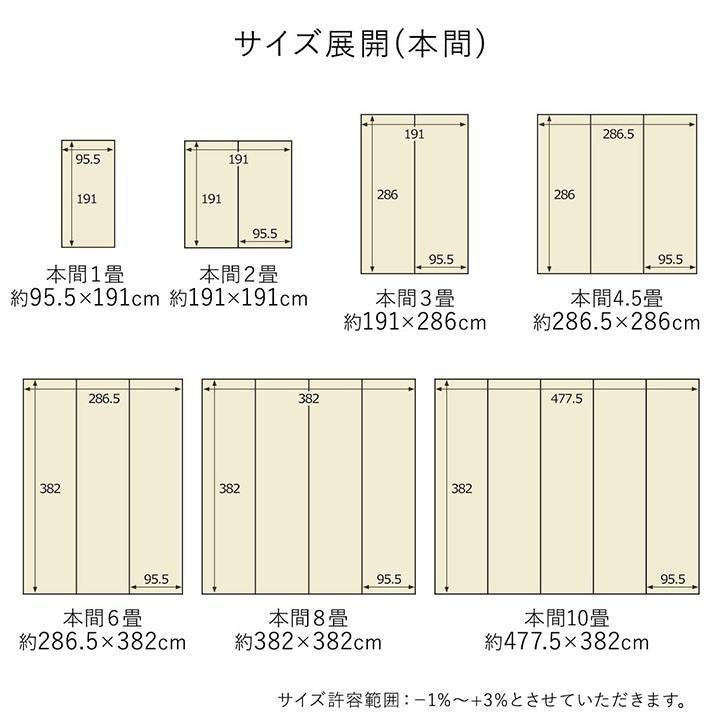ラグ 洗える 286×286 本間4.5畳 カーペット 絨毯 い草調ラグ カーペット PPカーペット レジャーシート アウトドア ござ ペット 国産 日本製_12