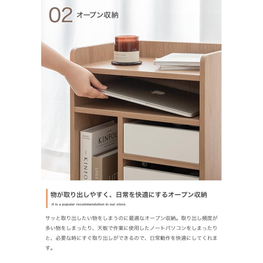 収納ワゴン 作業台 おしゃれ リビング収納 キャスター付き テーブル 省