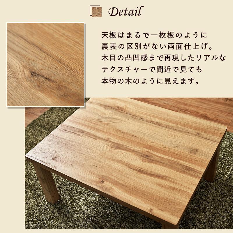 こたつ 長方形 こたつテーブル おしゃれ 北欧風 1人暮らし 1人用こたつ リアル木目調 ナチュラルこたつ 75×60cm | ブランド登録なし | 08