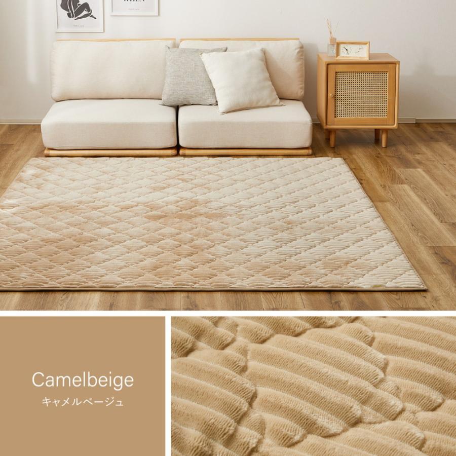 ラグ ラグマット おしゃれ 洗える 長方形 190×240 3畳 キルト 北欧 カーペット 厚手 フランネル こたつ敷き布団 無地ラグ ストライプ 床暖房_16