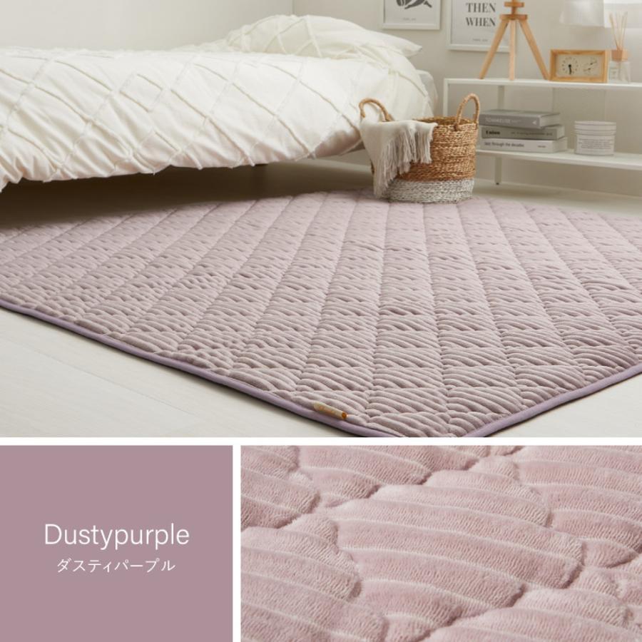 ラグ ラグマット おしゃれ 洗える 長方形 190×240 3畳 キルト 北欧 カーペット 厚手 フランネル こたつ敷き布団 無地ラグ ストライプ 床暖房_18