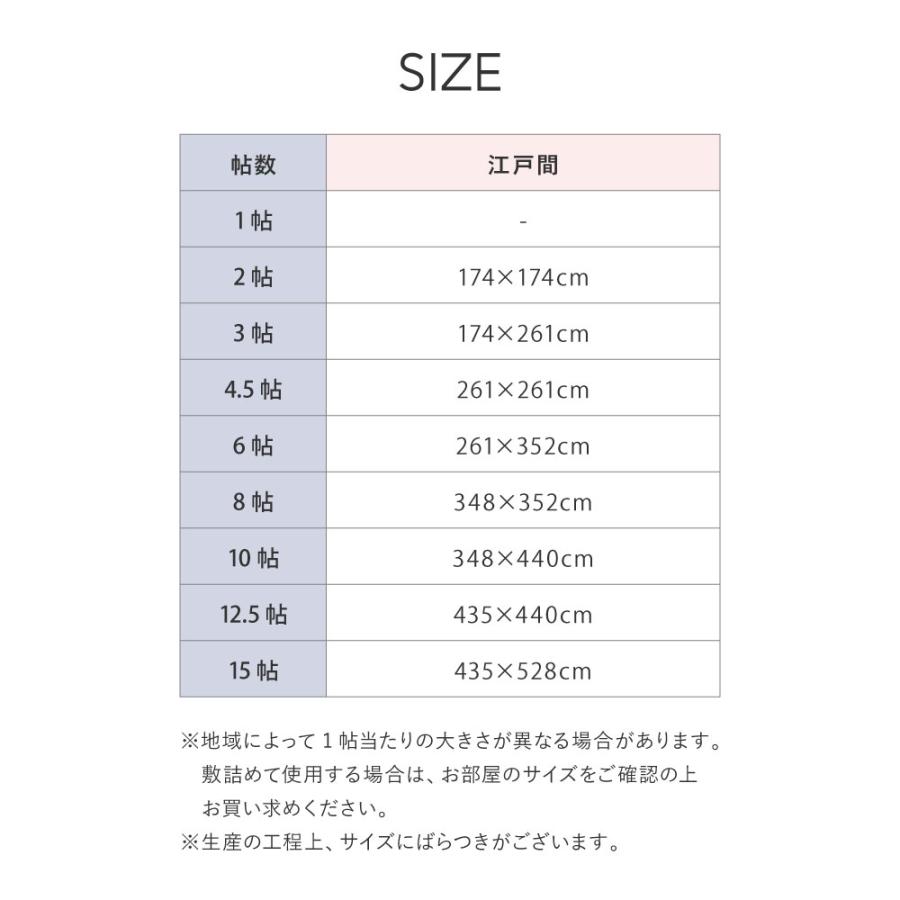 ラグ 夏用 カーペット 江戸間6帖 261×352 水拭きok おしゃれ い草 風 ペット ラグマット 絨毯 ダイニングラグ 長方形 夏 裏貼り_19