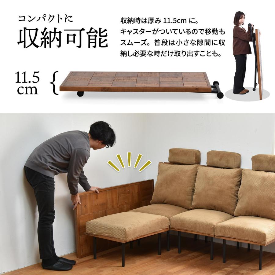 ダイニングテーブル テーブル おしゃれ 昇降テーブル キャスター付き センターテーブル PCデスク 収納可能 コンパクト ヴィンテージ加工_12