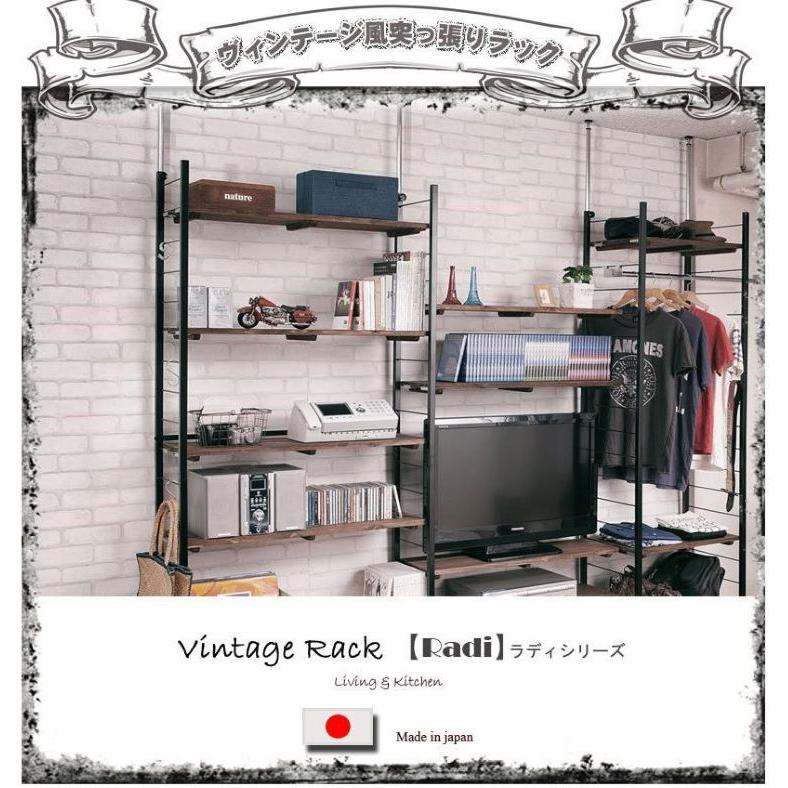 ハンガーラック スリム 頑丈 おしゃれ 2段 幅60cm 壁面収納 ワードローブ つっぱり棚 収納棚 収納ラック オープンラック 薄型