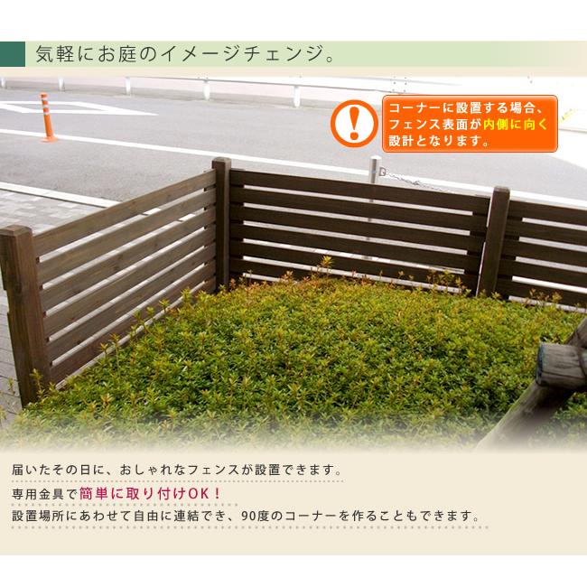 フェンス ボーダーフェンス diy おしゃれ 幅107cm 奥行2.7cm 高さ78cm ガーデニング 目隠し 防犯 木製フェンス ダークブラウン ホワイト 白 ガーデンフェンスの画像