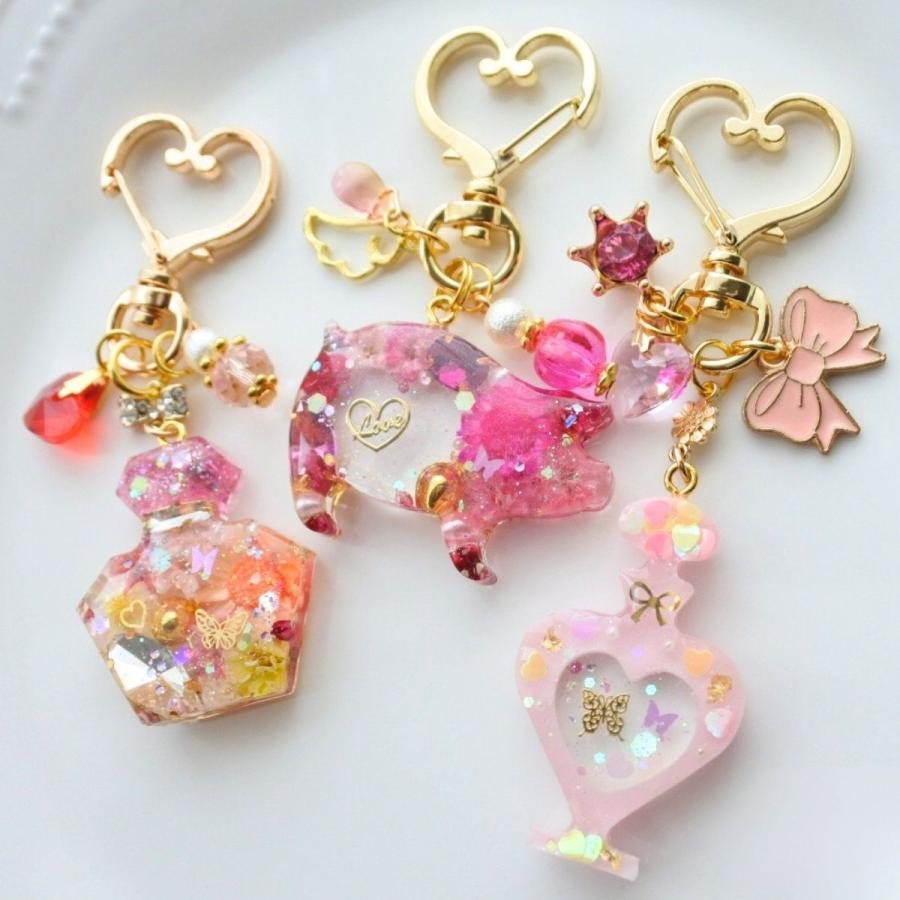 シリコンモールド レジン アクセサリー キーホルダー チャーム パーツ