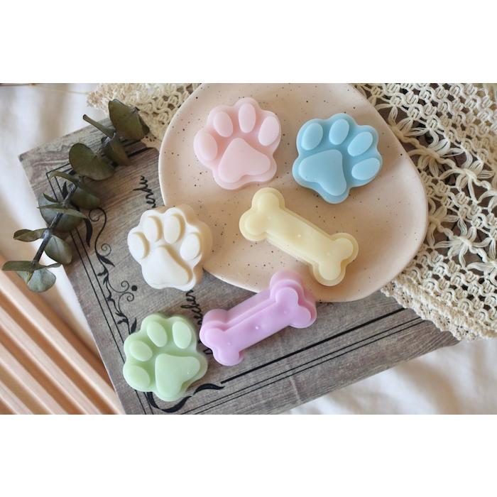 シリコンモールド 肉球 足跡 動物 犬 アロマストーン 石膏 アロマ