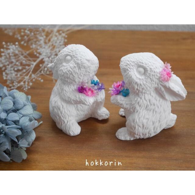 シリコンモールド うさぎ 動物 立体 アロマストーン 石膏 アロマ