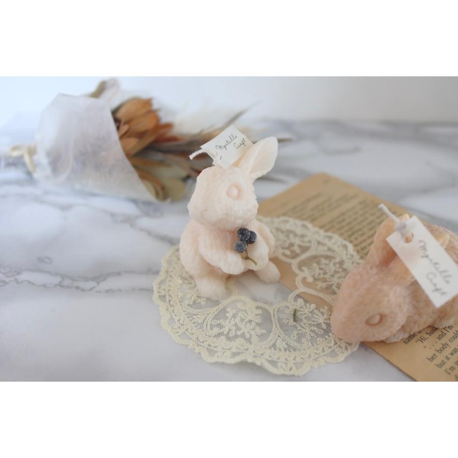 シリコンモールド うさぎ 動物 置き物 立体 アロマストーン 石膏