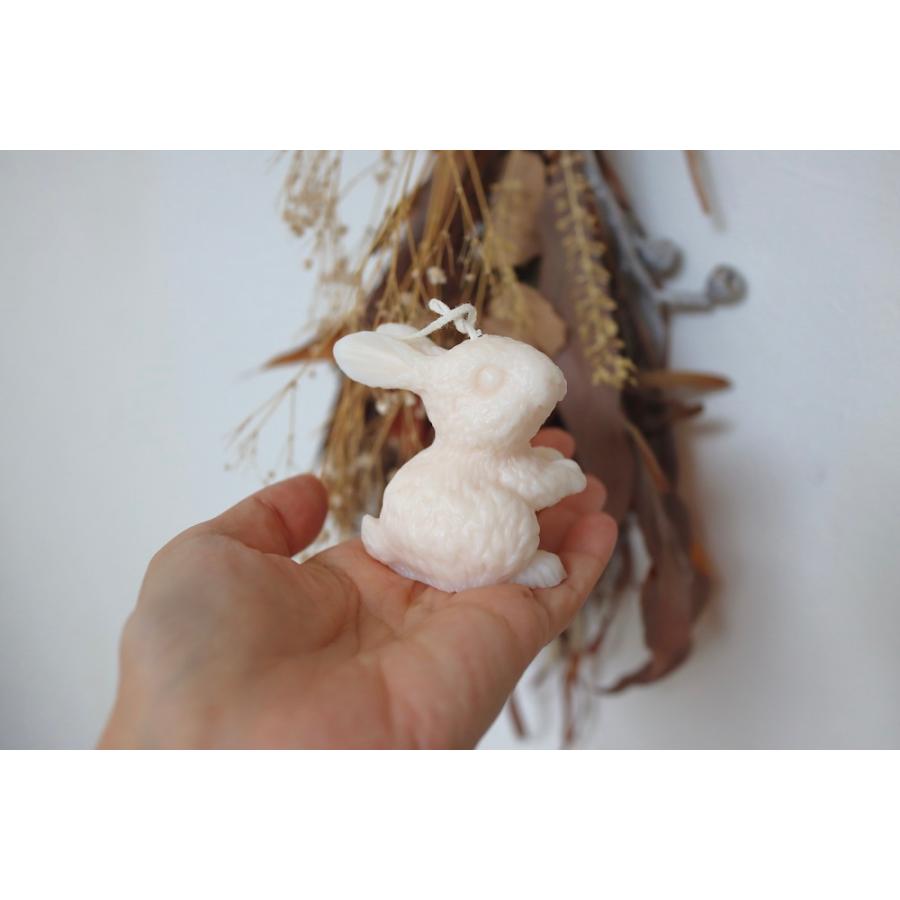 シリコンモールド うさぎ 動物 置き物 立体 アロマストーン 石膏