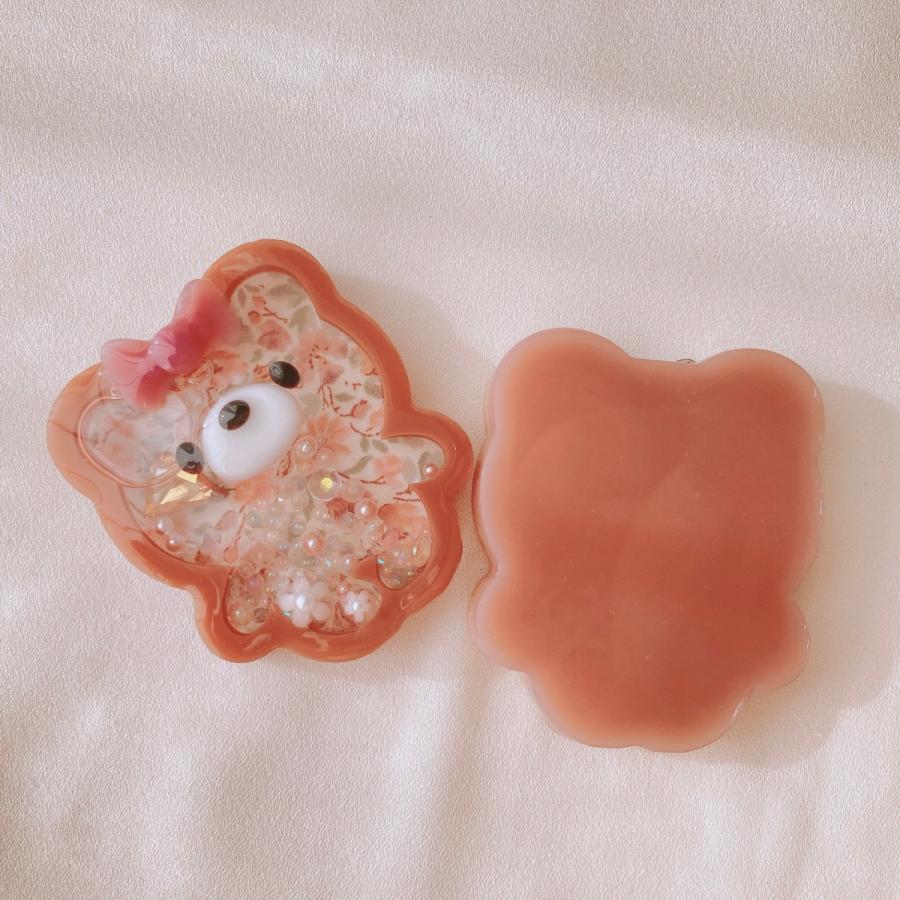 シリコンモールド シャカシャカ キーホルダー くま レジン型 ヘアピン