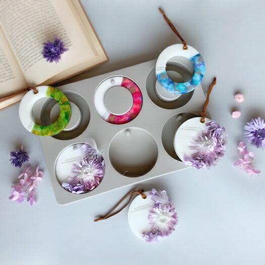 シリコンモールド アロマワックスバー サシェ ラウンド型 ドーナツ型