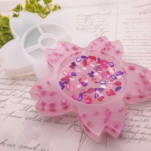 シリコンモールド 花 桜 コースター アロマワックス サシェ アロマ