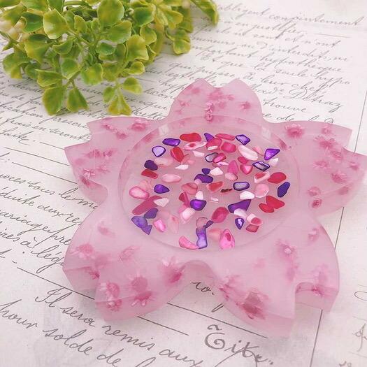 シリコンモールド 花 桜 コースター アロマワックス サシェ アロマ