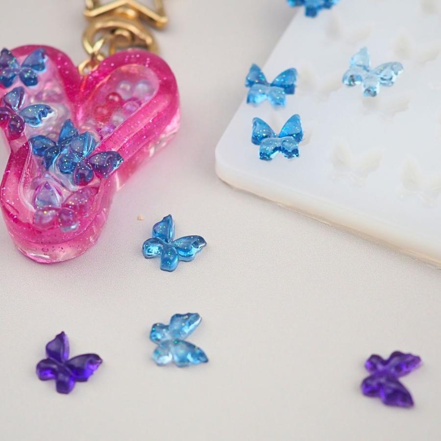 シリコンモールド レジン 蝶々 ネイルパーツ アクセサリーパーツ ミニ