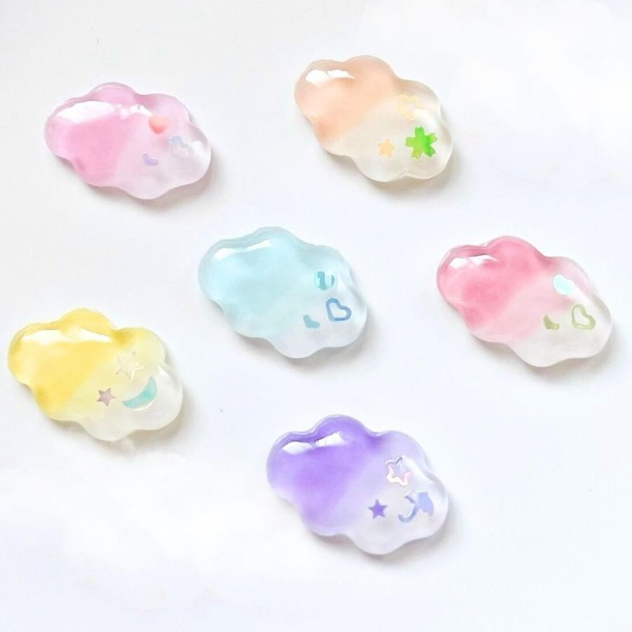 シリコンモールド レジン 雲 ぷっくり アクセサリー パーツ レジン型