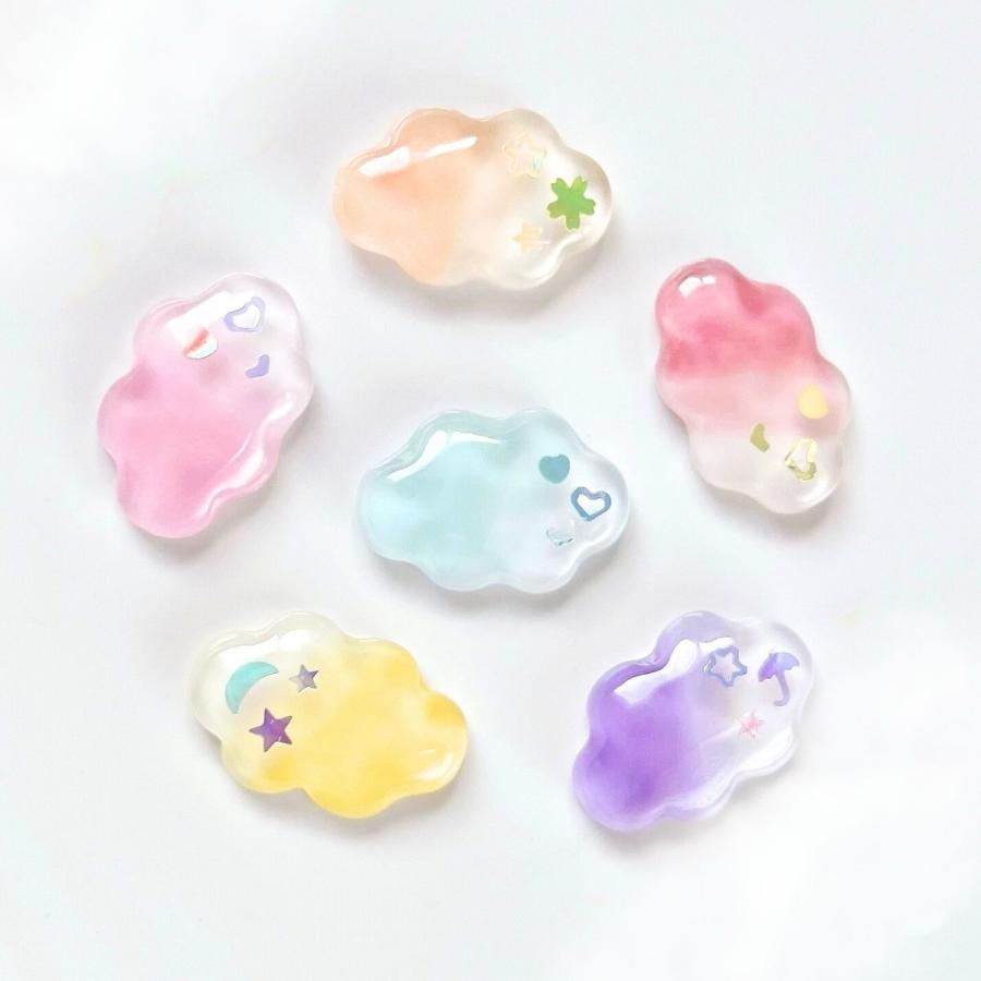 シリコンモールド レジン 雲 ぷっくり アクセサリー パーツ レジン型