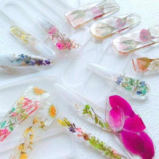 シリコンモールド レジン バレッタ ヘアピン ヘアアクセサリー 3点 