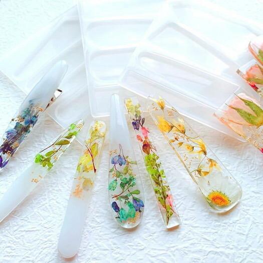 シリコンモールド レジン バレッタ ヘアピン ヘアアクセサリー 3点 