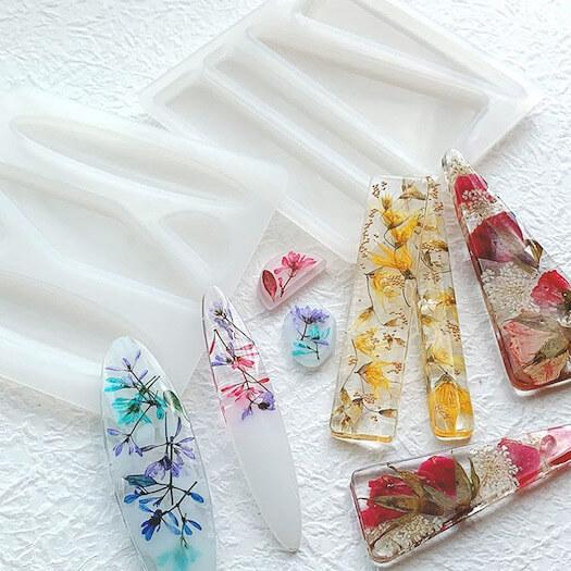 シリコンモールド レジン バレッタ ヘアピン ヘアアクセサリー 2点