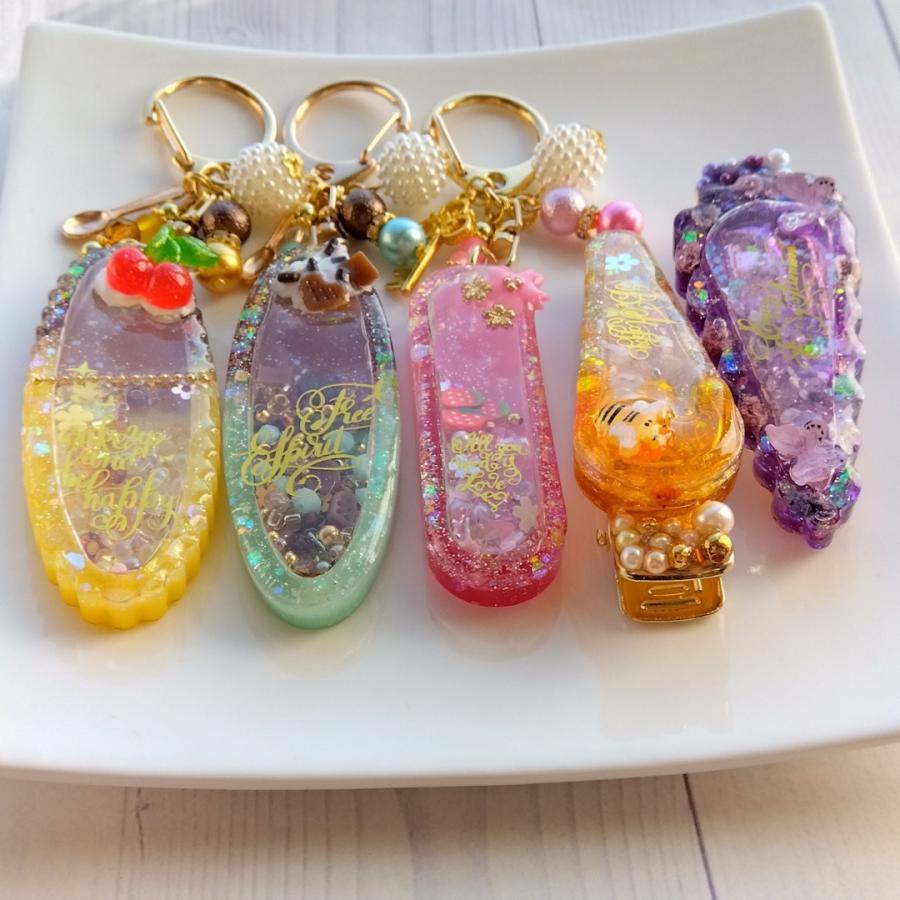 レジン ヘアクリップ アクセサリー シリコンモールド シャカシャカ