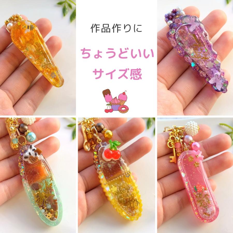 レジン ヘアクリップ アクセサリー シリコンモールド シャカシャカ