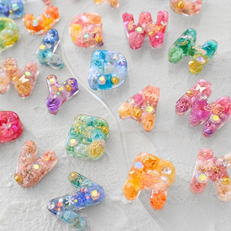 シリコンモールド アルファベット Sサイズ レジン 大文字 アクセサリー
