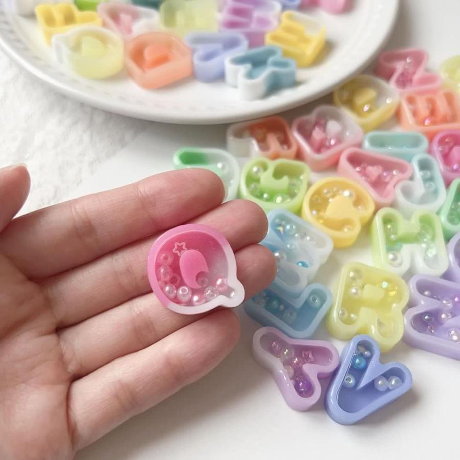 レジン アルファベット シャカシャカ シェイカーモールド イニシャル
