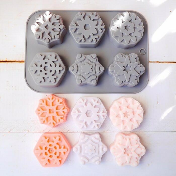シリコンモールド クリスマス 雪 クリスタル アロマストーン 石膏 石鹸