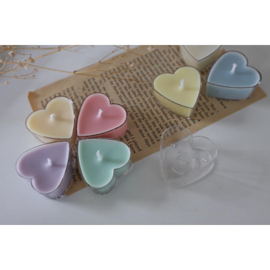 ティーライトカップ クリアカップ ハート型 20個セット キャンドル