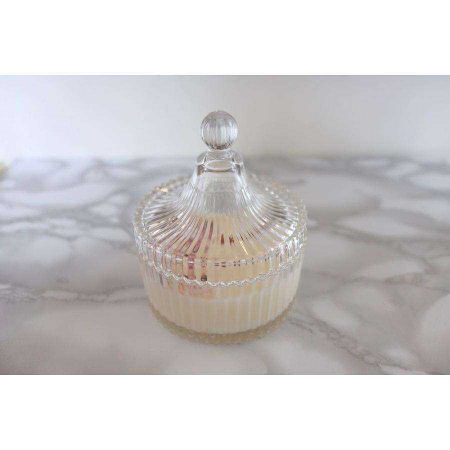 キャンドルホルダー ガラス キャンドル グラス 耐熱 瓶 蓋付 アロマ