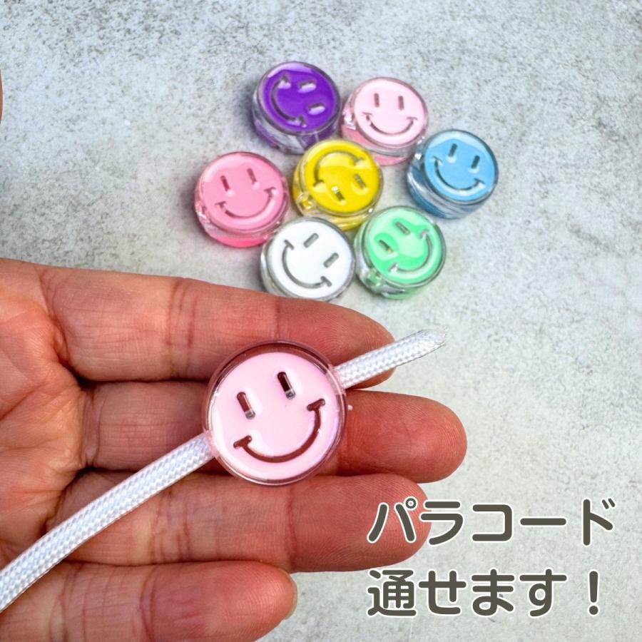 手芸用 ビーズ ニコちゃん スケルトン ビーズパーツ 大穴ビーズ パラ