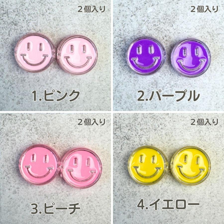 手芸用 ビーズ ニコちゃん スケルトン ビーズパーツ 大穴ビーズ パラ