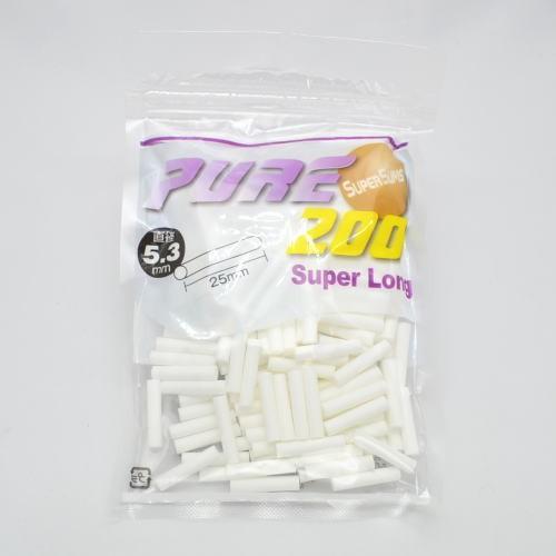 【PURE】 ピュア スーパースリム・スーパーロング・フィルター　 手巻きタバコ用 200個入 直径5.3mm 長さ25mm 手巻きタバコ/手巻き煙草/手巻きたばこ｜mysen