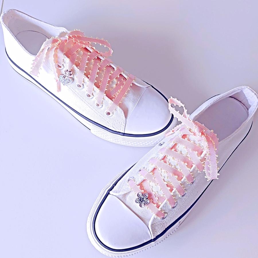 Sale 99 Off 春うららカラー シルバー色花チャーム付き リボンシューレース 靴紐 靴ひも くつひも 1cm チャーム かわいい おしゃれ スニーカー Www Feitosa Santana Com