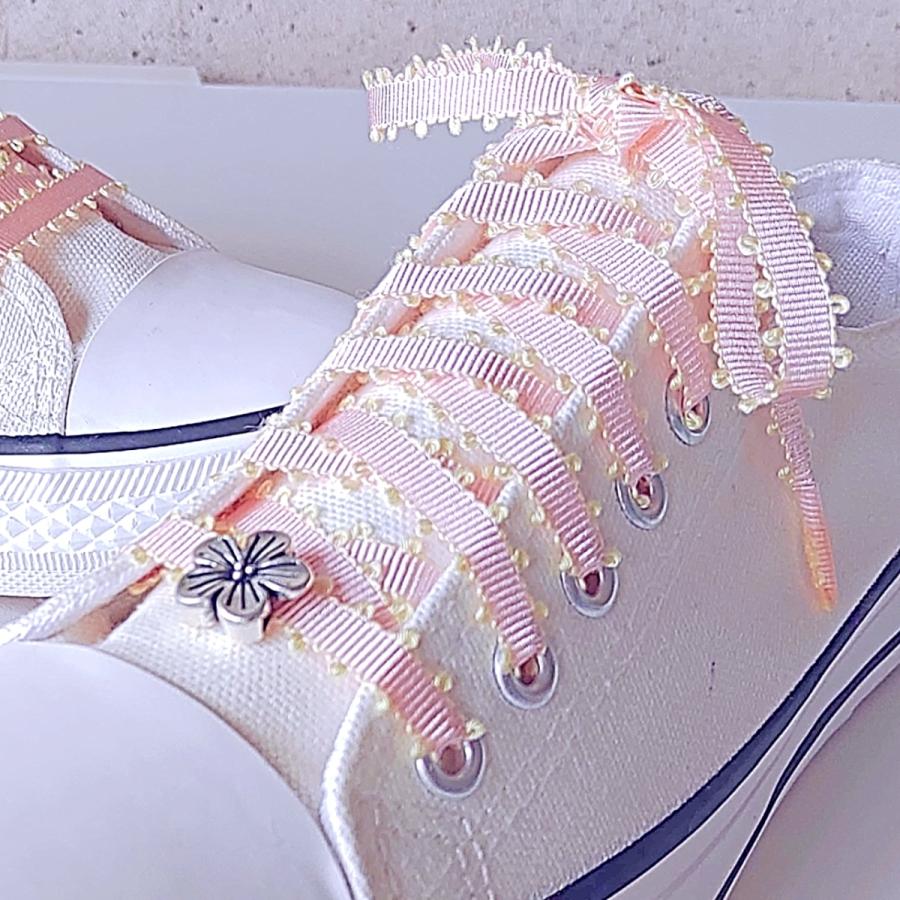 Sale 99 Off 春うららカラー シルバー色花チャーム付き リボンシューレース 靴紐 靴ひも くつひも 1cm チャーム かわいい おしゃれ スニーカー Www Feitosa Santana Com