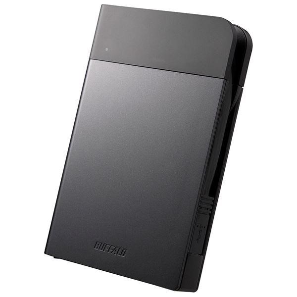 ストレージデバイス ハードディスクドライブ HDD/外付ポータブルバッファロー ICカード対応MILスペック 耐衝撃ボディー防雨防塵ポータブルHDD 1TB ブラック HD-PZN1.0U3-B