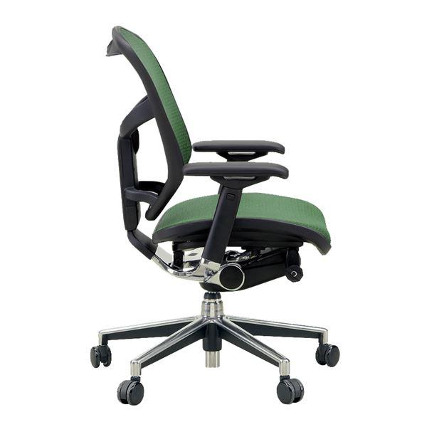 【メール便】 オフィスチェア アームレスト付き ロータイプ グリーン【代引不可】 【1347946999】(48277円)