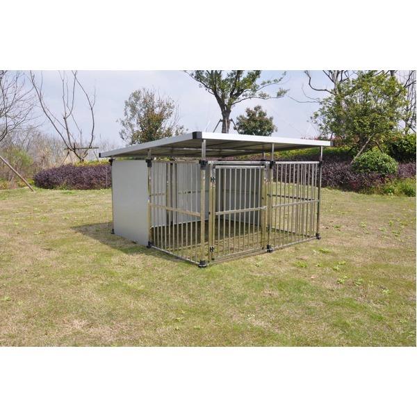 毎日安いショップドッグハウス DFS-M2 (1坪タイプ屋外用犬小屋) 大型犬 組立品〔代引不可〕 犬小屋 ステンレス製 その他犬用品 ステンレス製マルチ犬舎(DFS-M1) 犬小屋 ドッグハウス 犬舎犬 送料無料