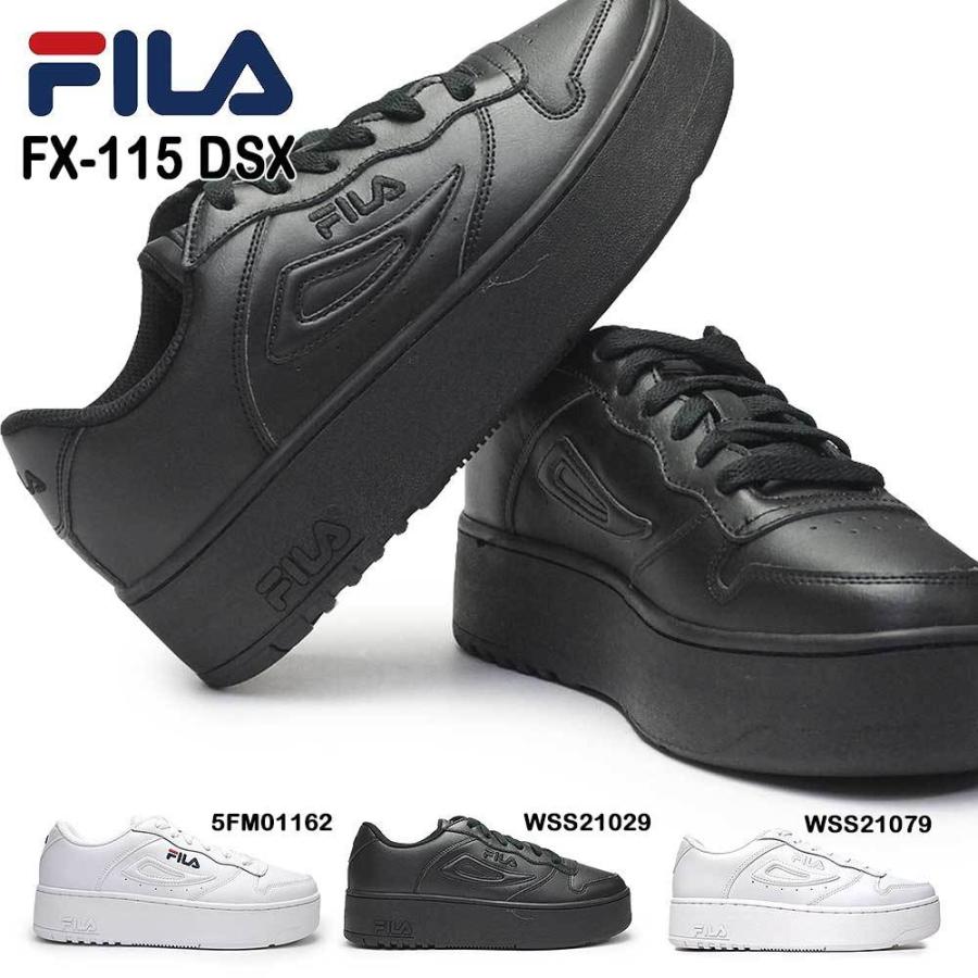 FILA　FX-115　24cm　黒 FX－115 DSX ウィメンズ ブラック （ブラック） -FILA（フィラ