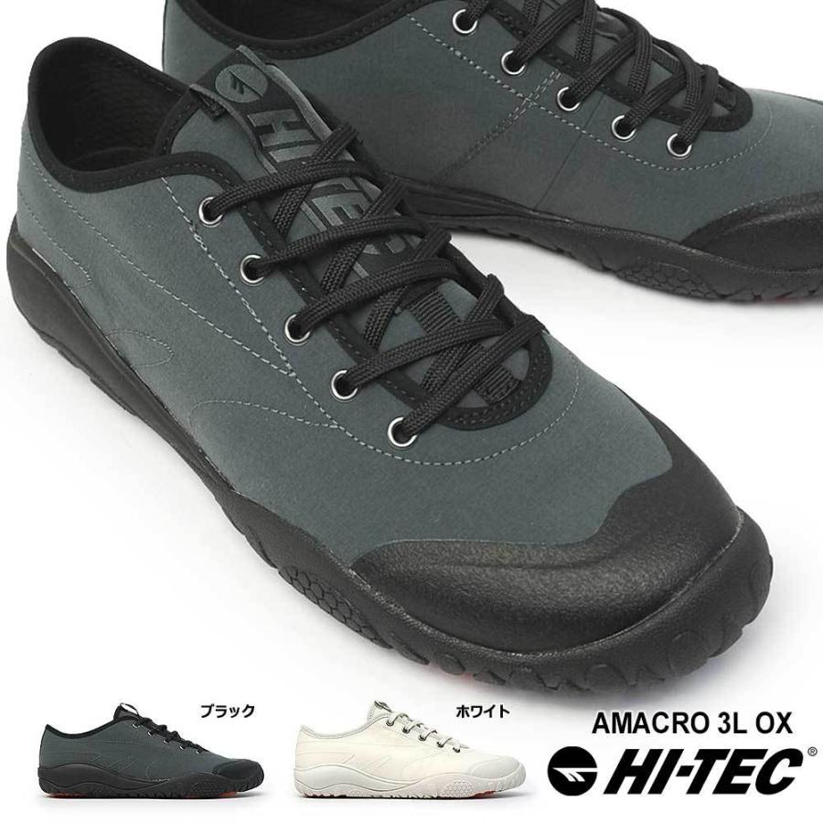 ハイテック 防水 スニーカー AMACRO 3L OX メンズ レディース 靴 ローカット レインスニーカー アマクロ 3レイヤー オックス