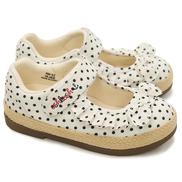 オシュコシュ OSK C364 子供スニーカー メリージェーンタイプ マジック式 軽量 カップインソール リボン フリル | OSHKOSH | 10